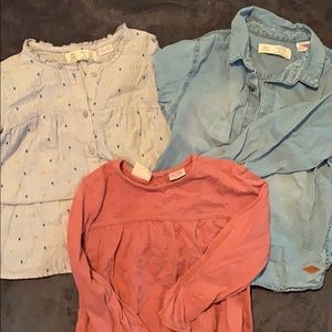 Zara toddler girl shirt bundle